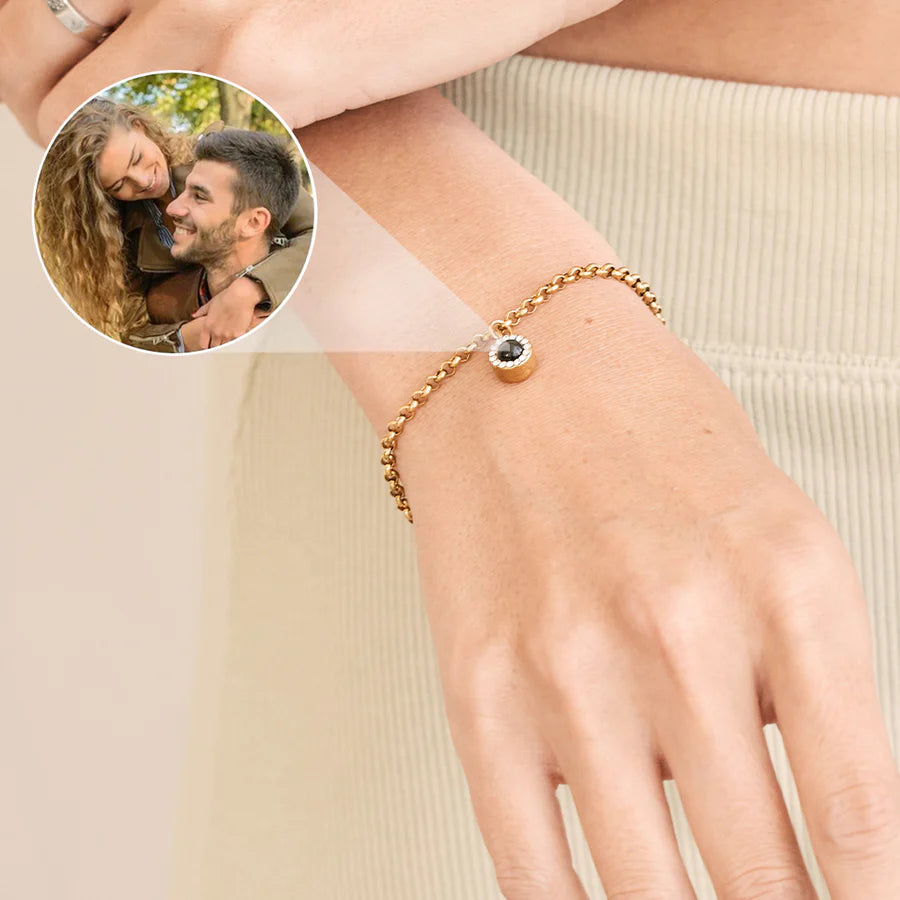 Petite Halo Photo Bracelet